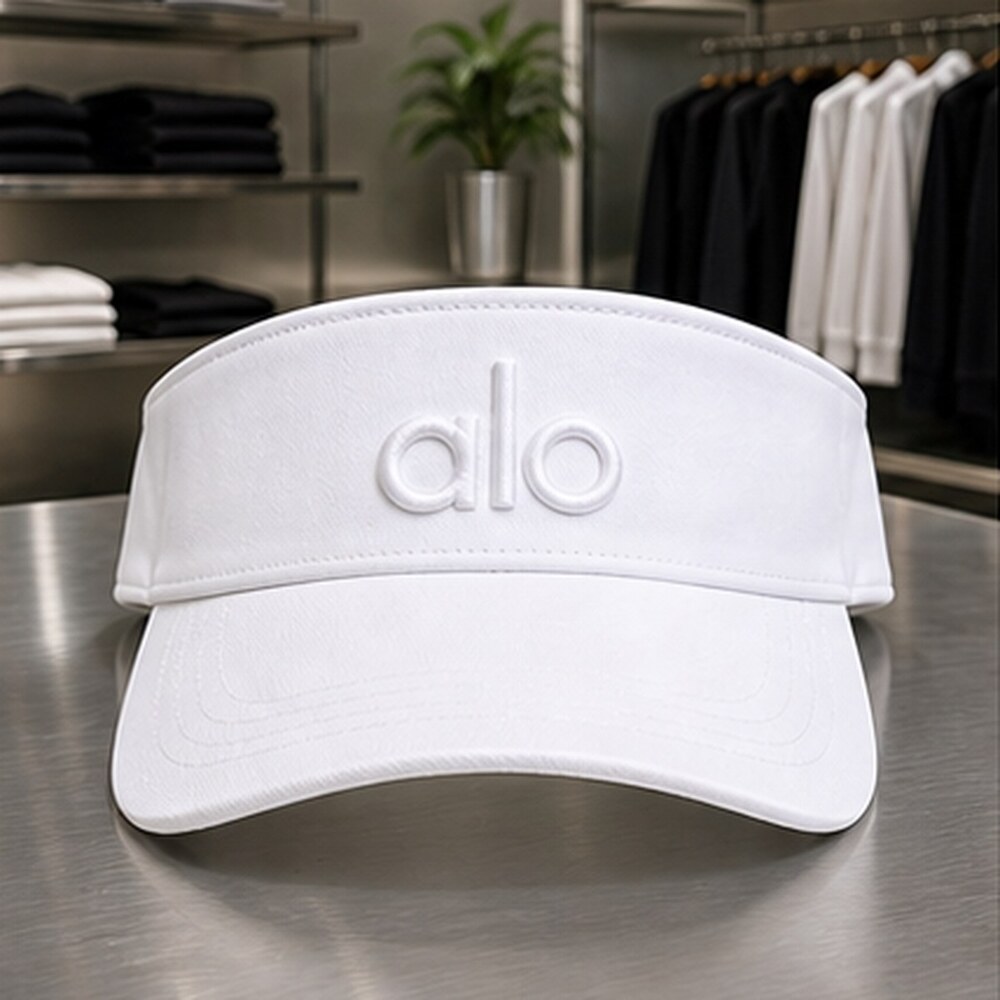 ALO Yoga White Running Open Top Visor Hat NWT